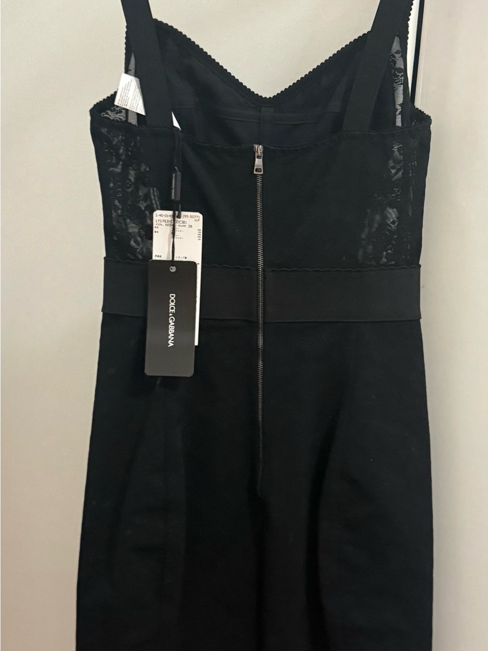Dolce & Gabbana Strapless Black Lace-Trim Dress